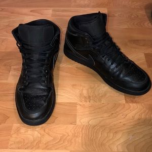 Leather Black air Jordan’s